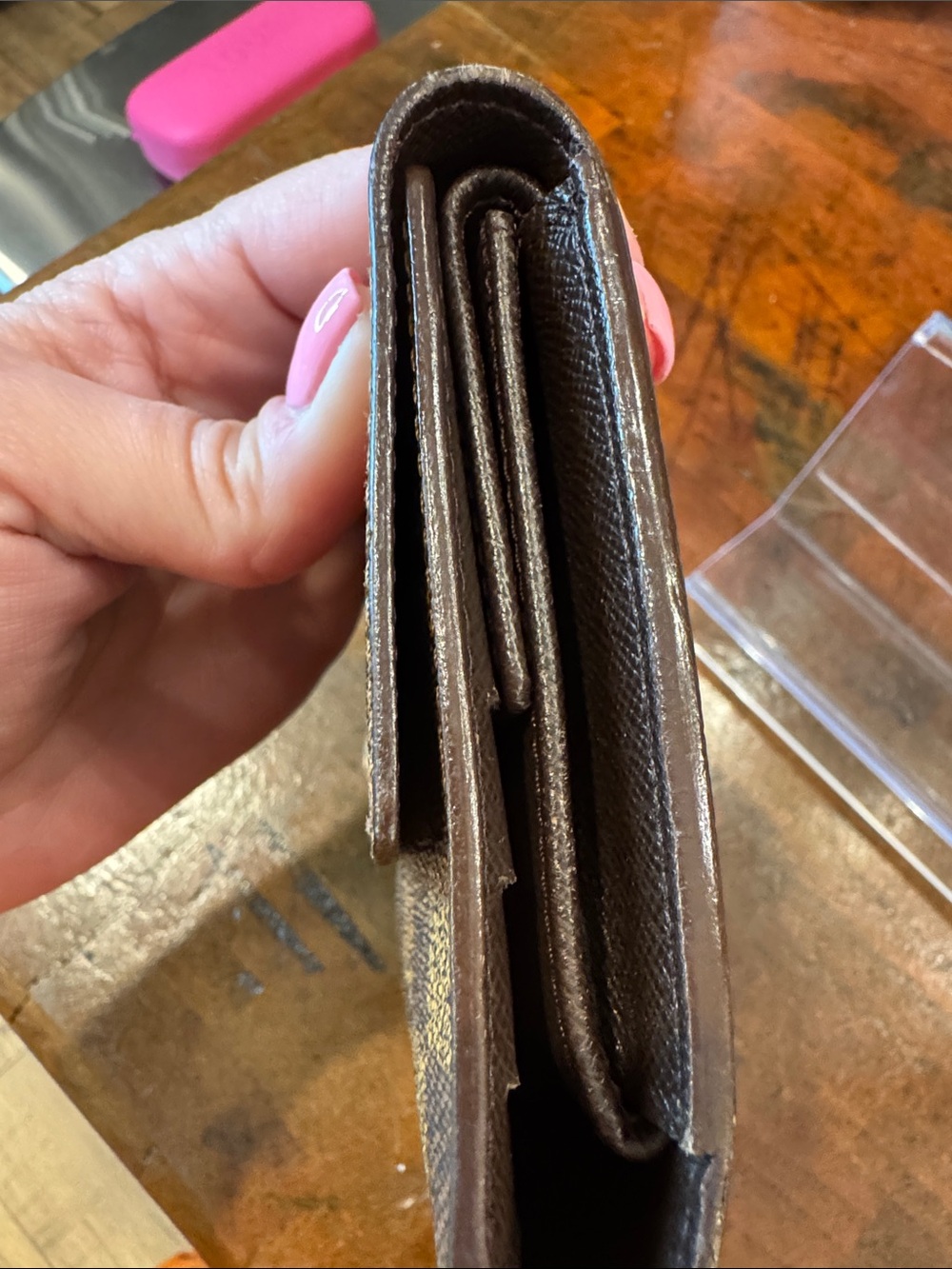 Louis Vuitton Brown Damier Ebene Canvas Long Wallet - Picture 4 of 15